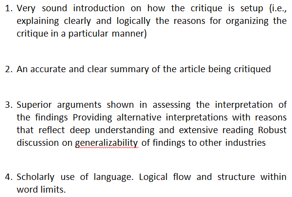 How to write a word critique