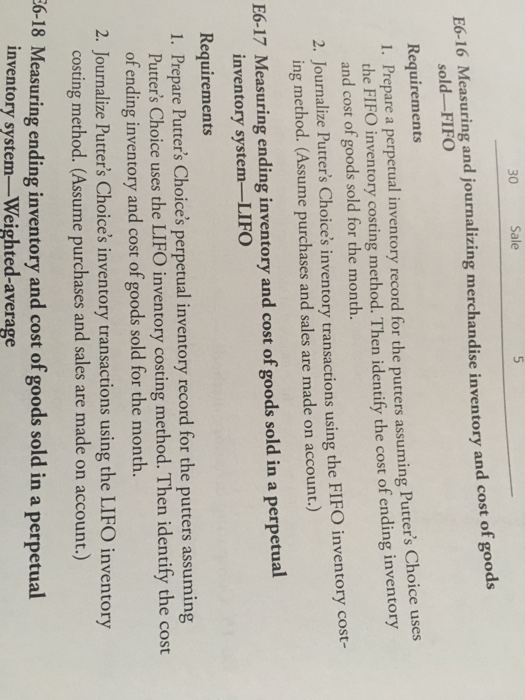 Solved Use the following information to answer Exercises | Chegg.com
