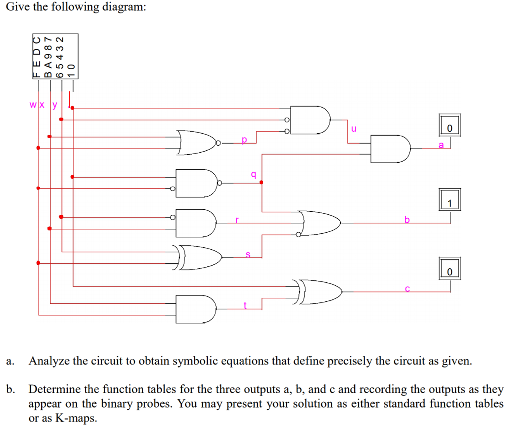 Solved Give the following diagram: a. Analyze the circuit to | Chegg.com