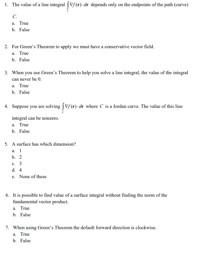 Solved For Green’s Theorem to apply we must have a | Chegg.com