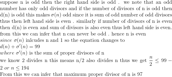 Solved Please Help With Sum Of Divisors, Find All Positive | Chegg.com