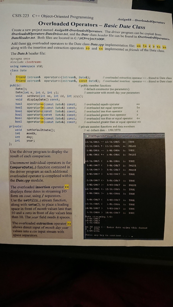 Solved CSIS 223 C+ Object-Oriented Programming Assign08 | Chegg.com