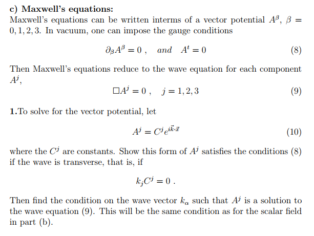 Solved c) Maxwell's equations: Maxwell's equations can be | Chegg.com