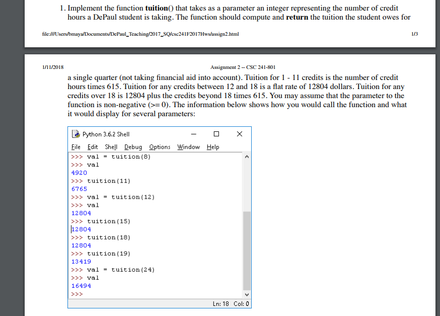 annu - python tutor - 4£ h Images High Quality Grahic Solved 1. Implement the function tuition) that takes as a | Chegg.com