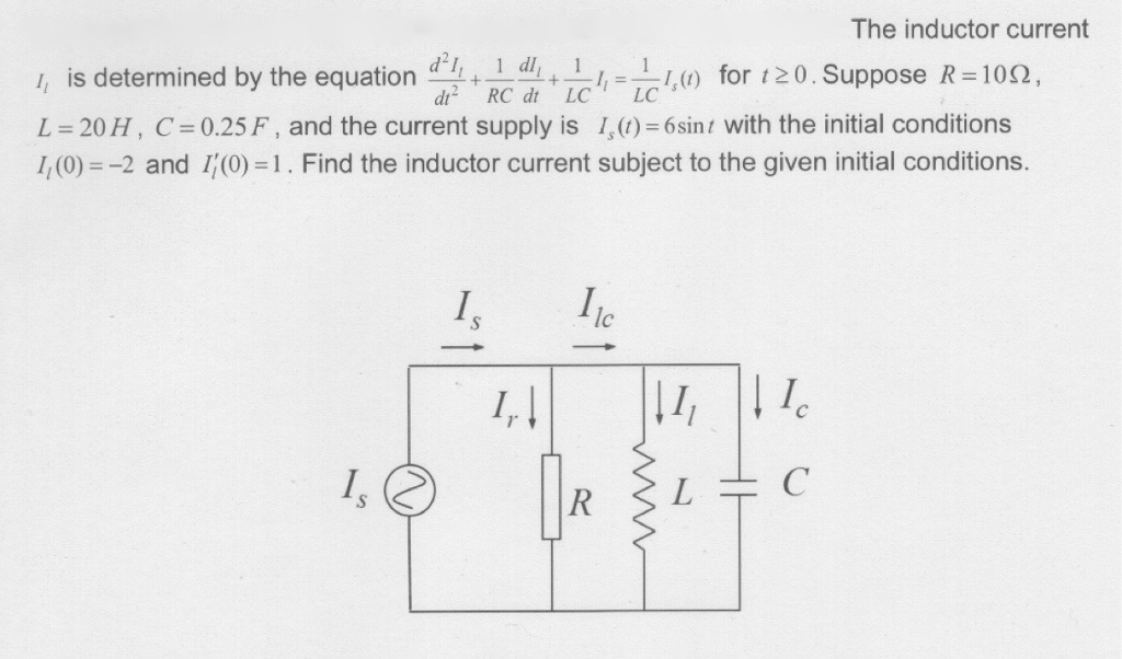 Solved The inductor current 1, is determined by the equation
