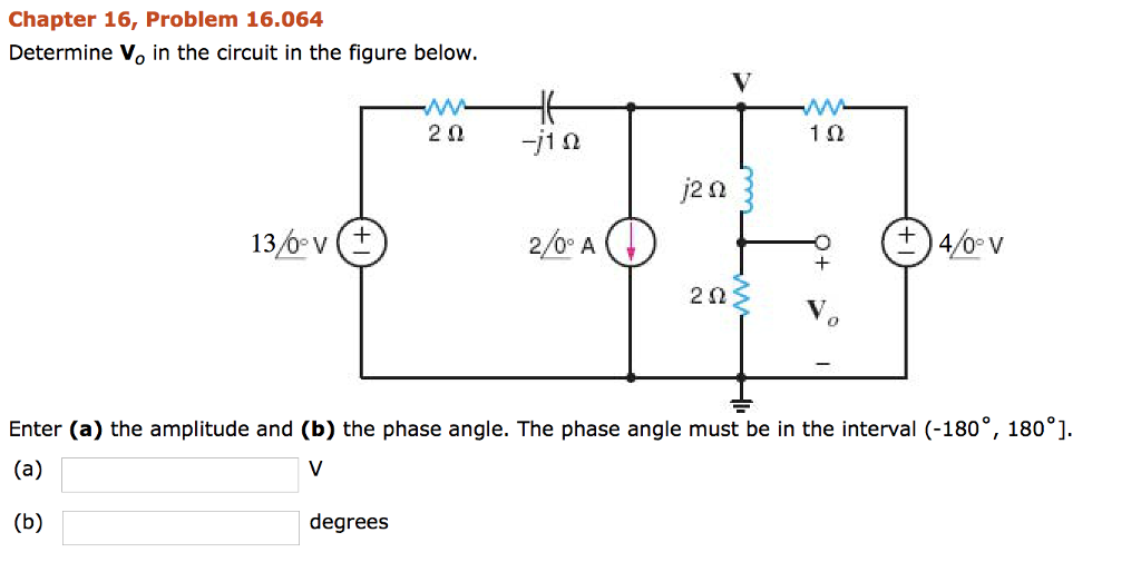 Solved Chapter 16, Problem 16.064 Determine Vo In The | Chegg.com