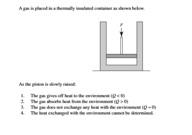 Solved A gas is placed in a thermally insulated container as | Chegg.com