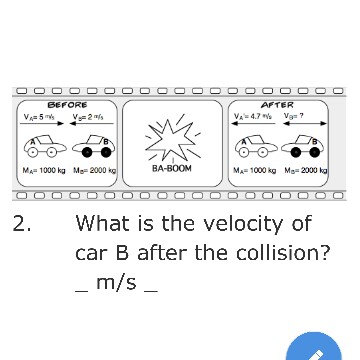 Solved What Is The Velocity Of Car B After The Collision? | Chegg.com