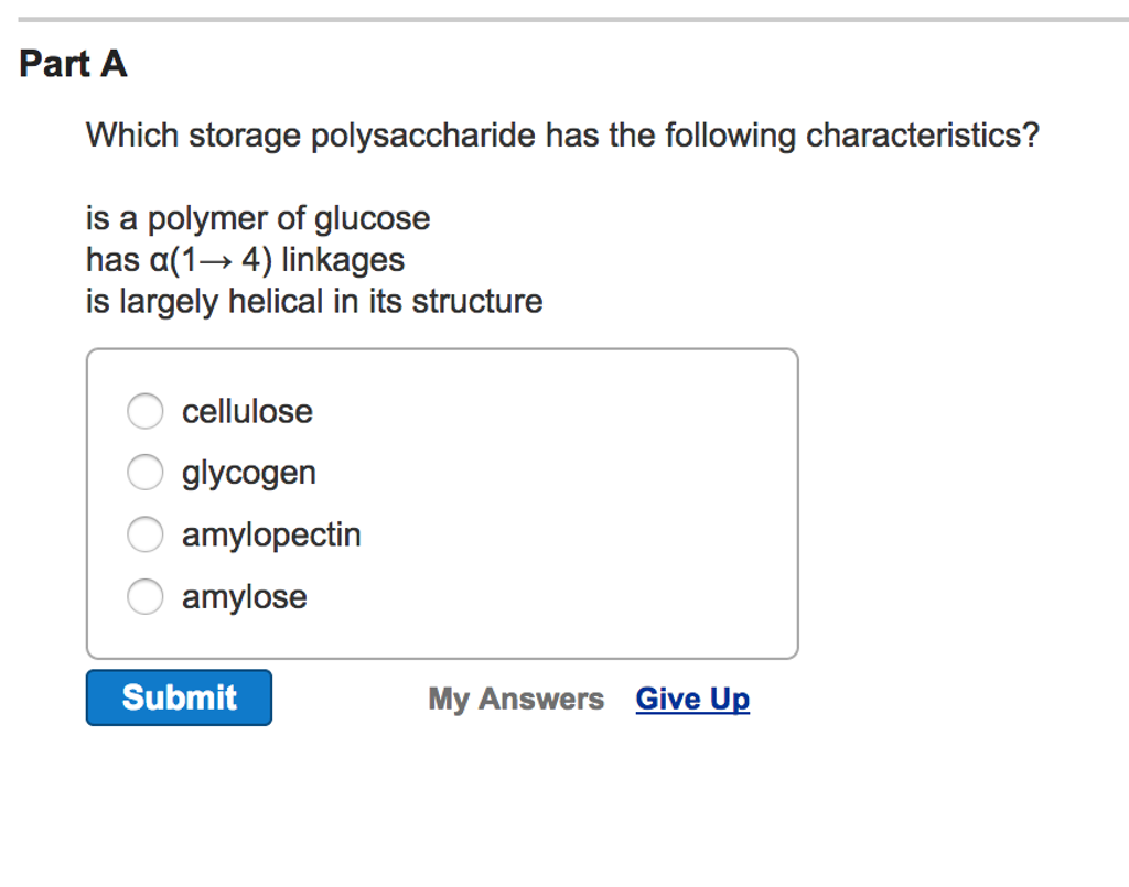 which of the following polysaccharide is not a polymer of glucose