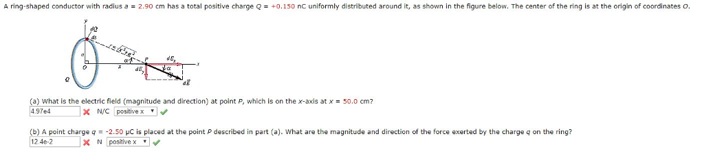 Solved A ring-shaped conductor with radius a = 2.90 cm has a | Chegg.com