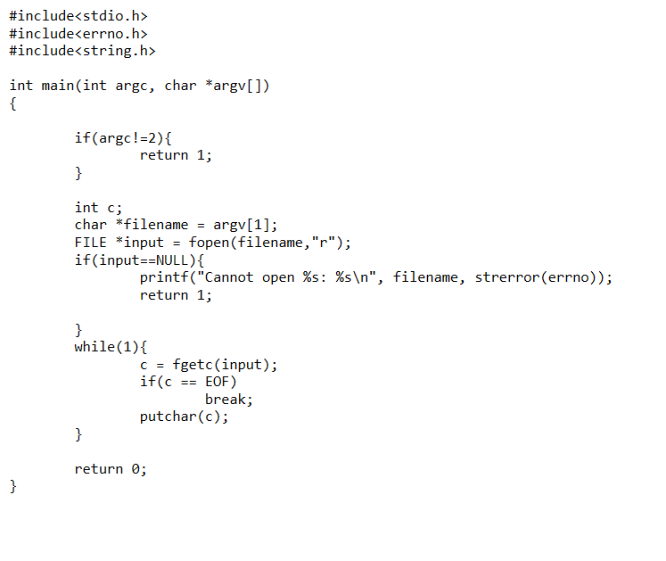 Solved Task 1 (25 points) Modify mycat.c so it will read in | Chegg.com