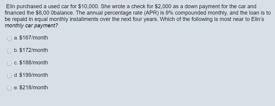 Solved Elin purchased a used car for $10,000. She wrote a | Chegg.com