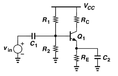 Solved Consider the following common emitter amplifier with | Chegg.com