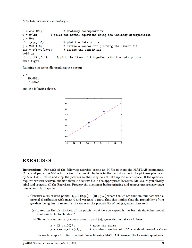 MATLAB sessions Laboratory 5 MAT 343 Laboratory 5