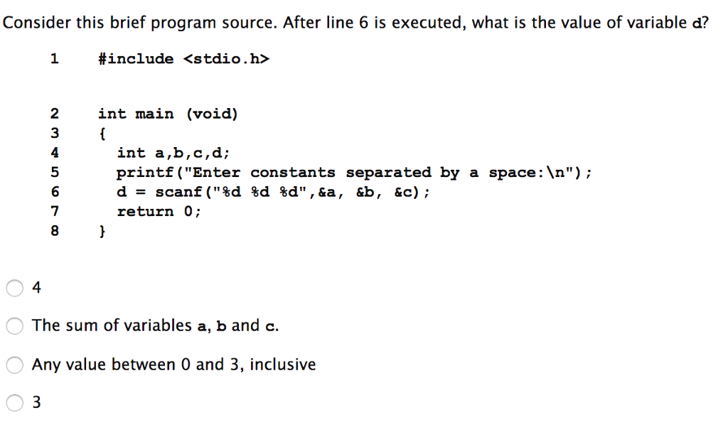 Solved Consider this brief program source. After line 6 is | Chegg.com