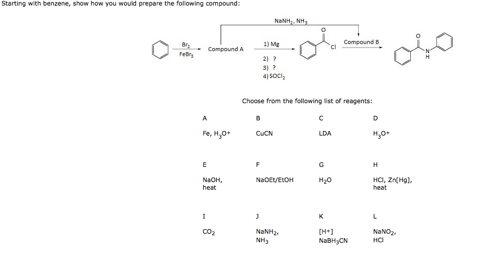 Solved Starting With Benzene, Show How You Would Prepare The | Chegg.com