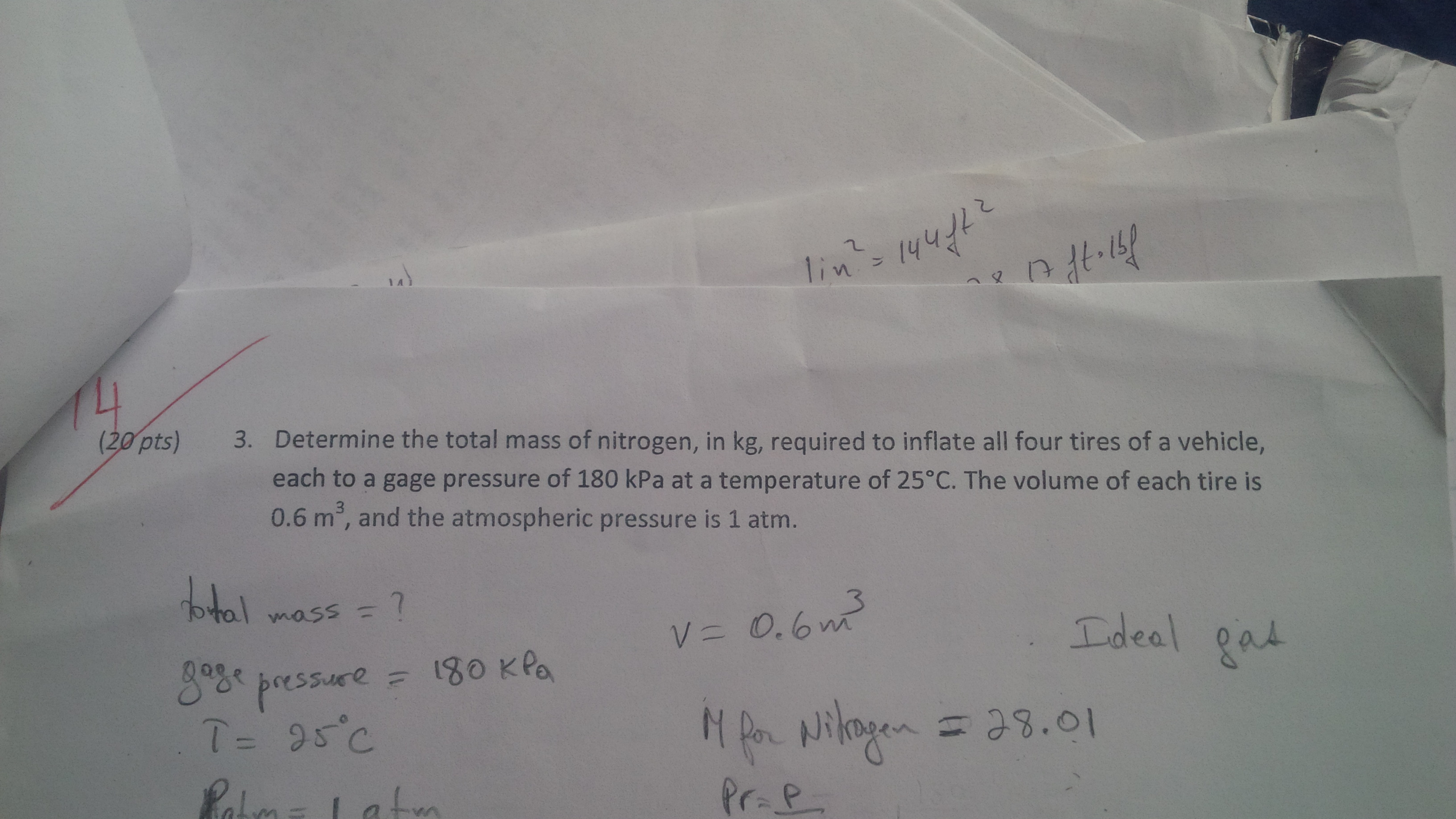 Solved Determine the total mass of nitrogen, in kg, required | Chegg.com