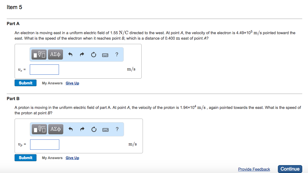 Solved Item 5 Part A An electron is moving east in a uniform | Chegg.com