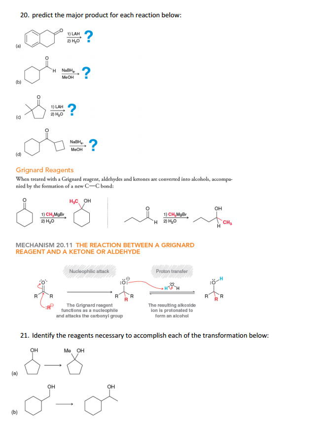 Solved Predict The Major Product For Each Reaction Below 4406