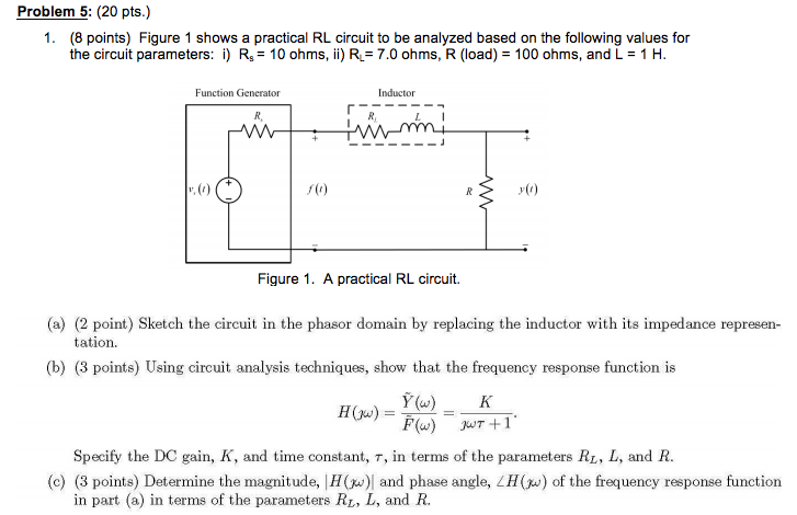 Solved Figure 1 shows a practical RL circuit to be analyzed | Chegg.com