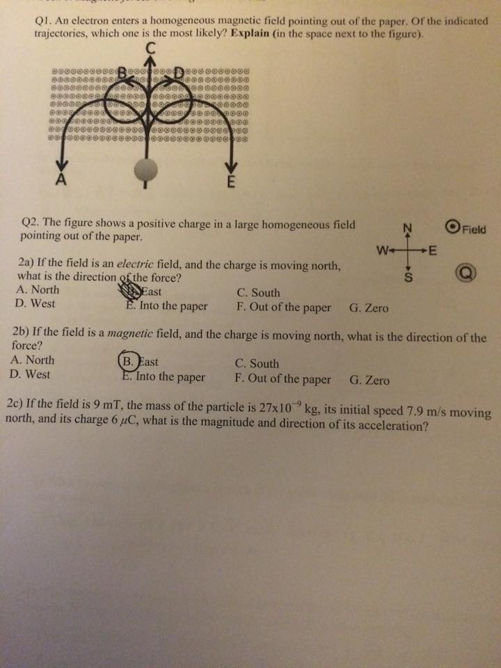 Solved An electron enters a homogeneous magnetic field | Chegg.com