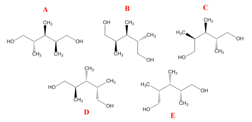 Solved Given The Following 5 Structures, Indicate Which Pair | Chegg.com