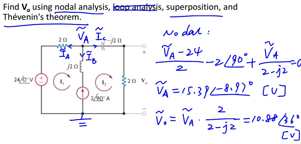 Solved Find Vo Using Nodal Analysis Superposition And 4217