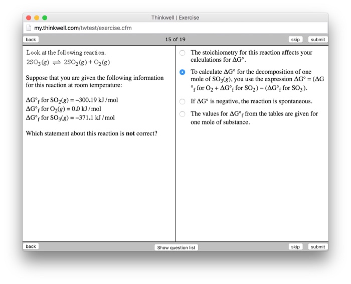 Solved Thinkwell Exercise