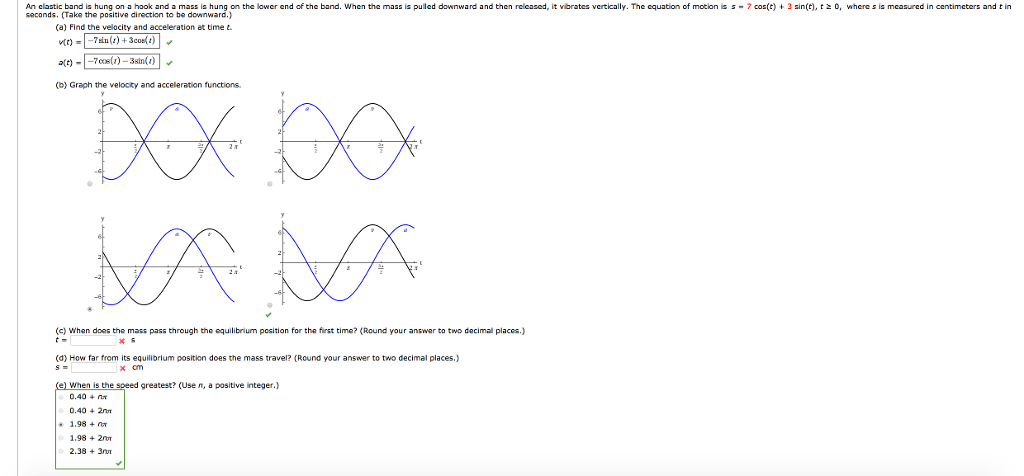 Solved An elastic band is hung on a hook and a mass is hung | Chegg.com