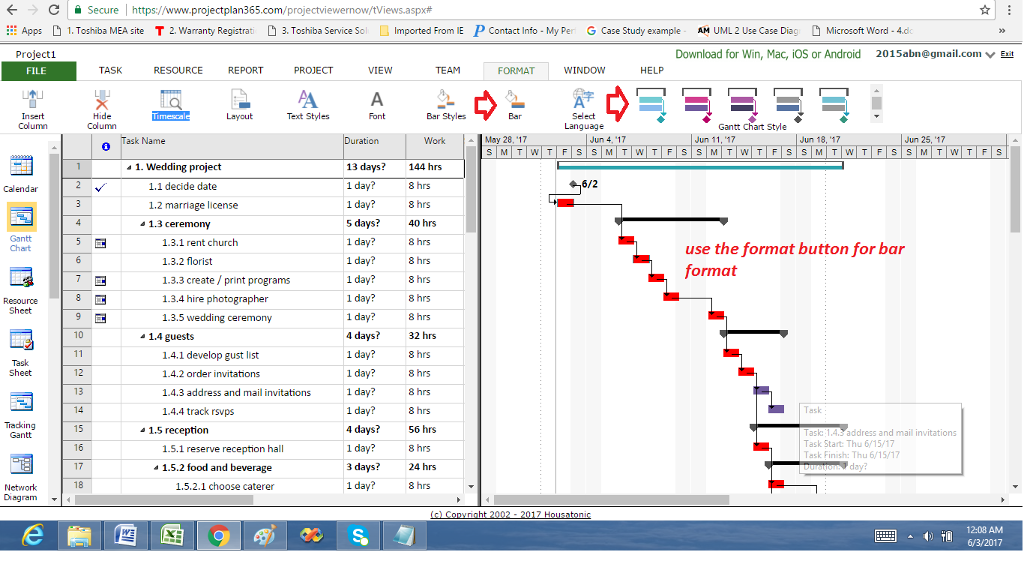 Answered! Here is a partial work breakdown structure for a wedding ...