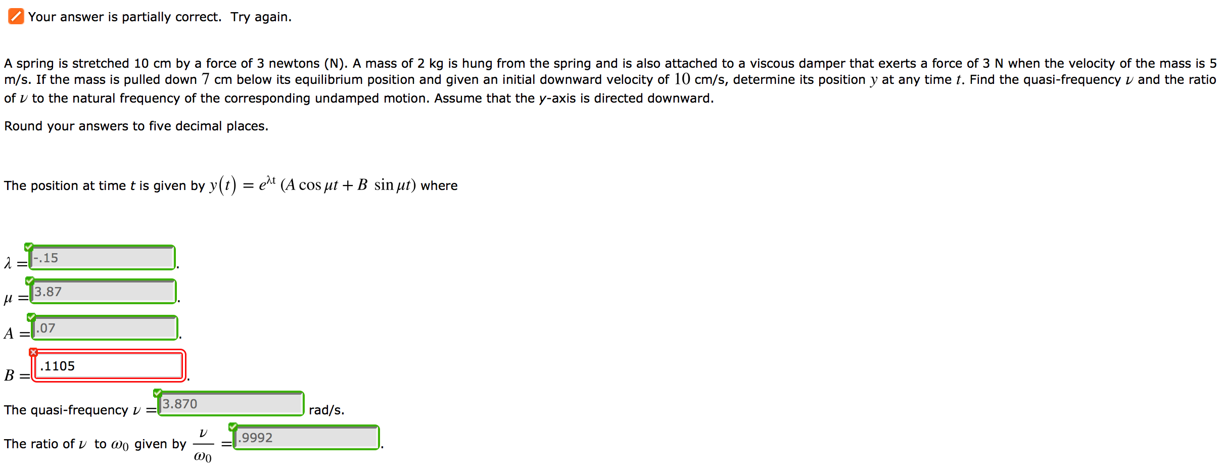 Solved Consider the forced but undamped system described by | Chegg.com