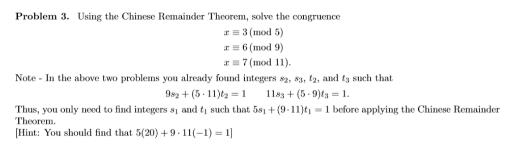 solved-problem-3-using-the-chinese-remainder-theorem-solve-chegg