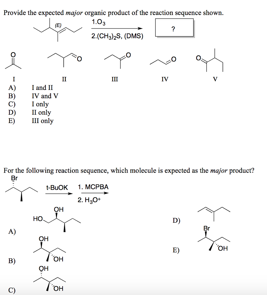 Solved The expected major product(s) of HCl addition to the | Chegg.com