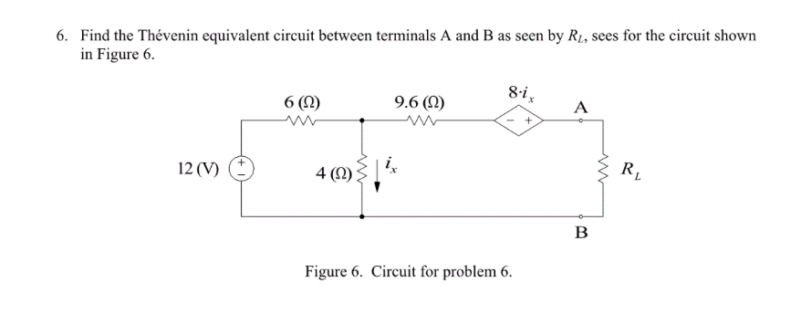 Solved Find the Thevenin equivalent circuit between | Chegg.com
