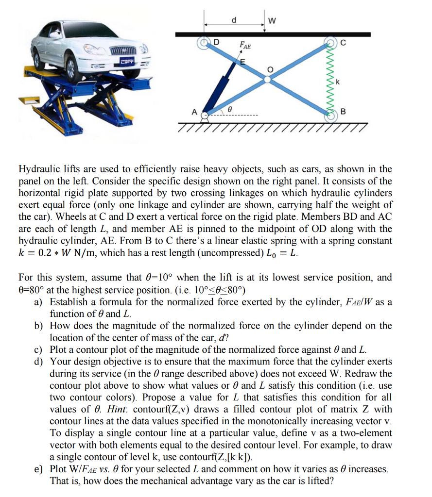 Hydraulic lifts are used to efficiently raise heavy | Chegg.com