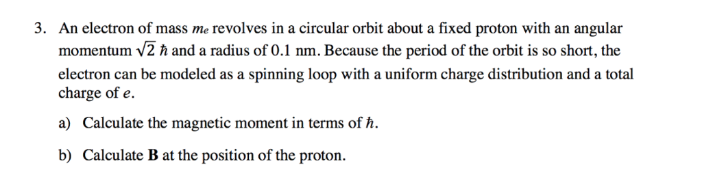 Solved An electron of mass me revolves in a circular orbit | Chegg.com