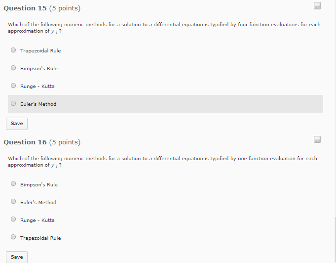 Solved Question 15 (5 points) Which of the folloving numeric | Chegg.com
