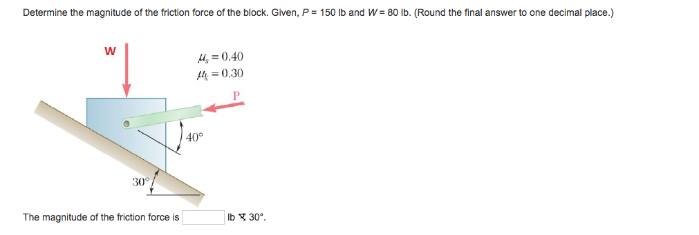 Solved Determine The Magnitude Of The Friction Force Of The 4266