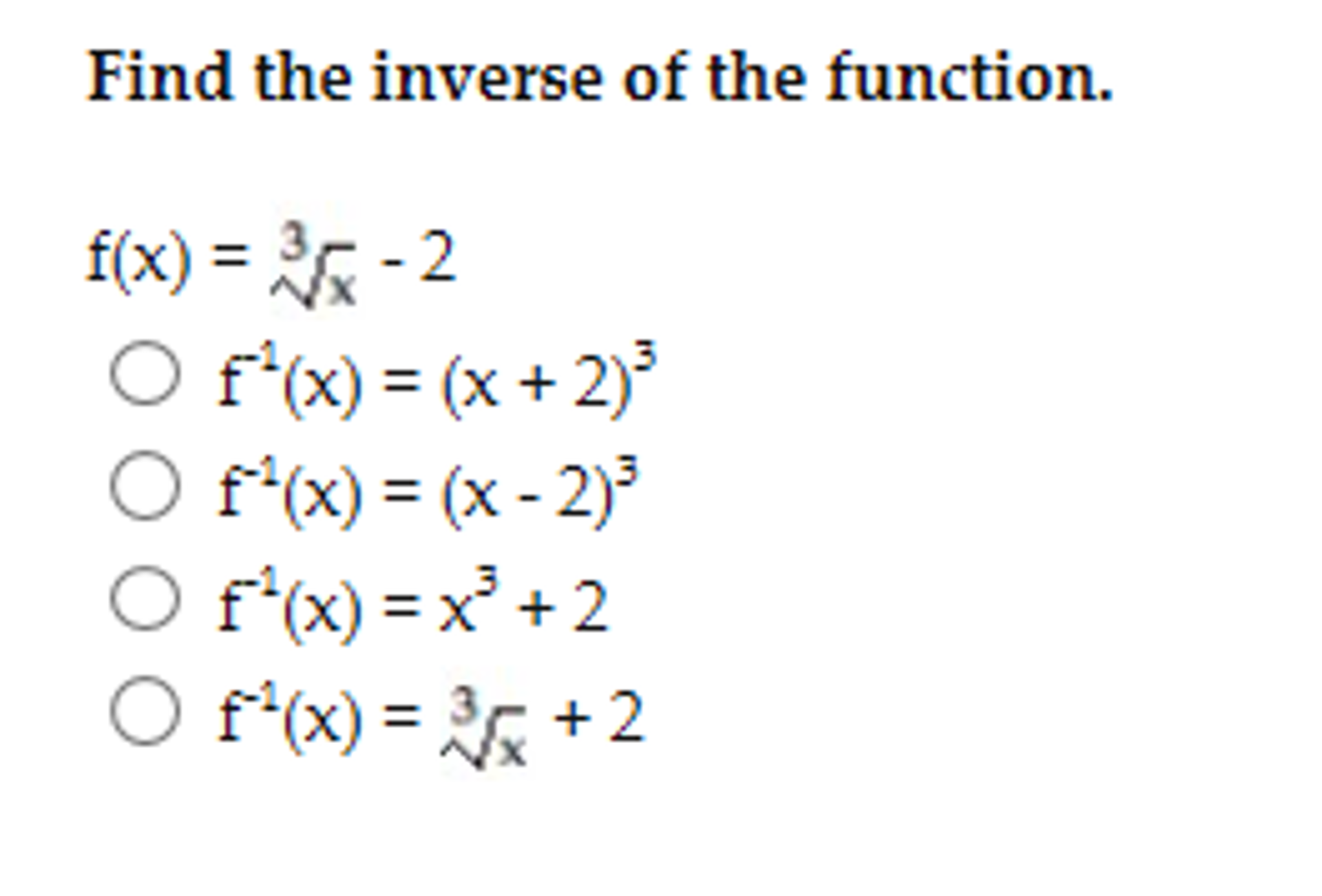 solved-find-the-inverse-of-the-function-f-x-cubicroot-chegg