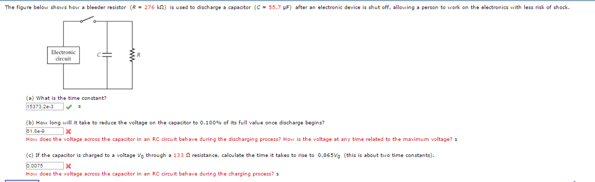 Solved The figure below shown how a bleeder resistor (R =