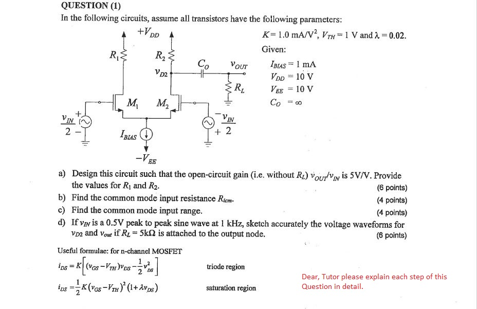 Solved In The Following Circuits Assume All Transistors 0446