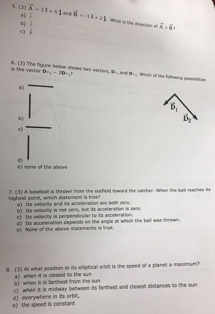 Solved 1. (3) Must Two Quantities Have The Same Dimensions 