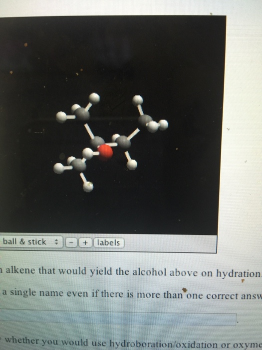 Solved Name an alkene that would yield the alcohol above on | Chegg.com