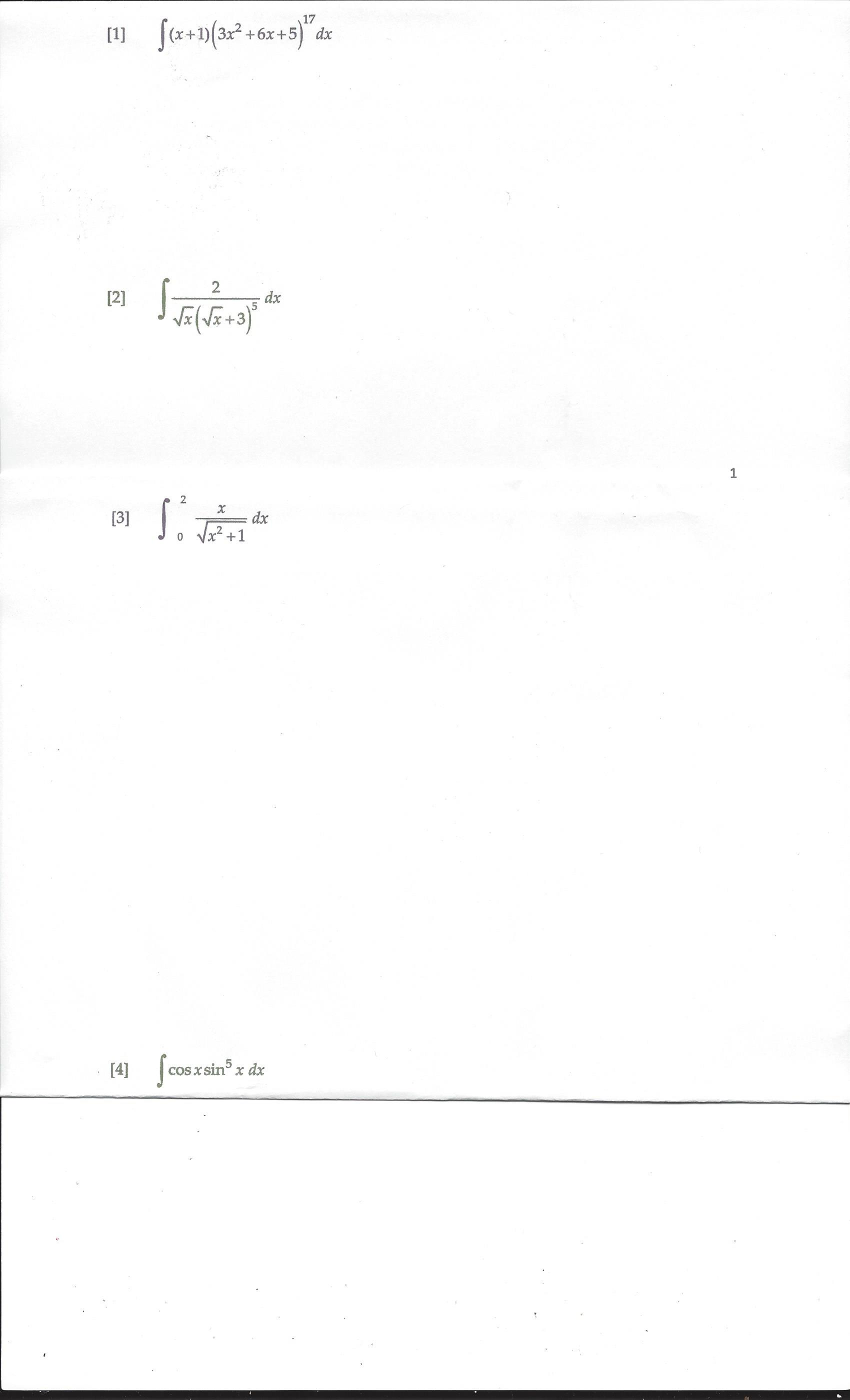 integrate x 1 x 2 x 3 dx from 1 to 3