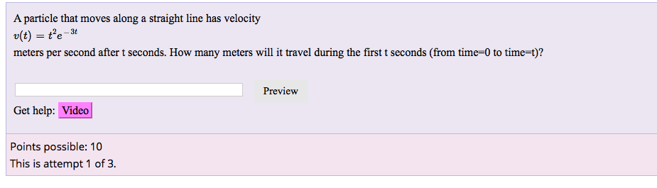 Solved A Particle That Moves Along A Straight Line Has Chegg