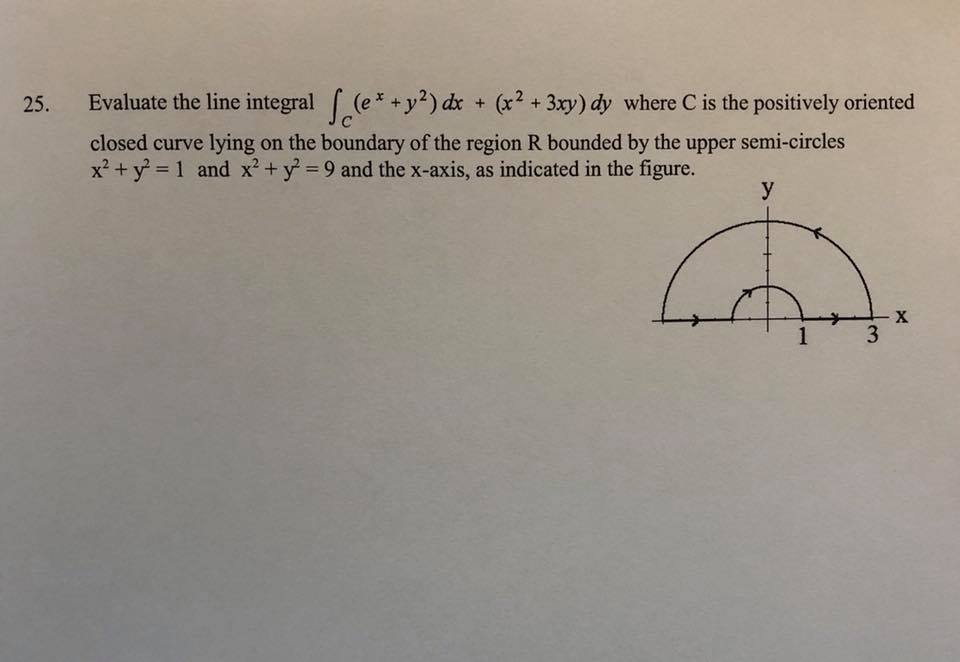 solved-25-evaluate-the-line-integral-e-y2-d-2-3xy-dy-chegg