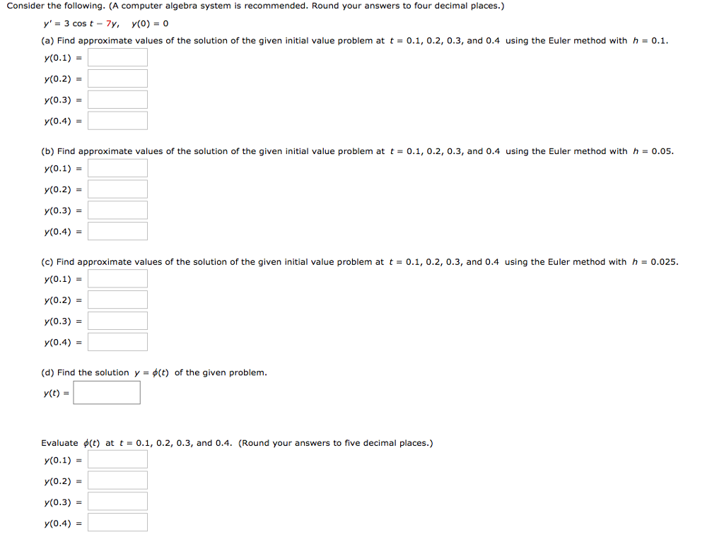 Solved Consider the following. (A computer algebra system is | Chegg.com