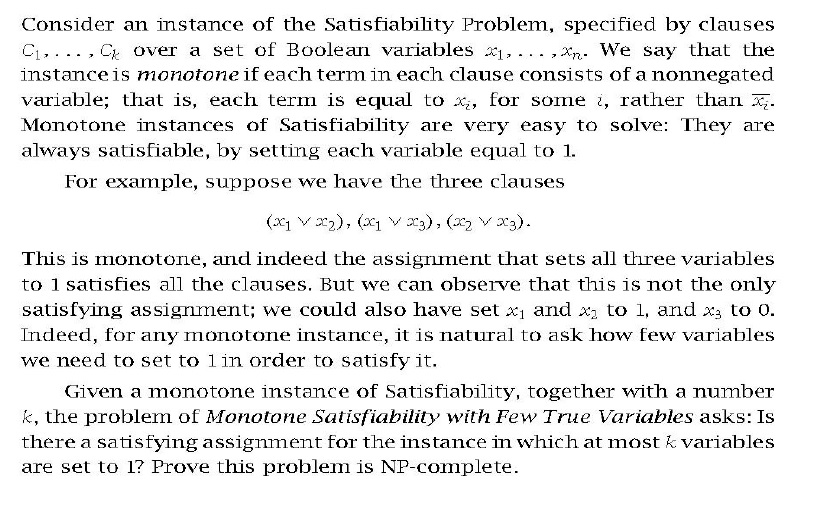 Solved Consider an instance of the Satisfiability Problem, | Chegg.com