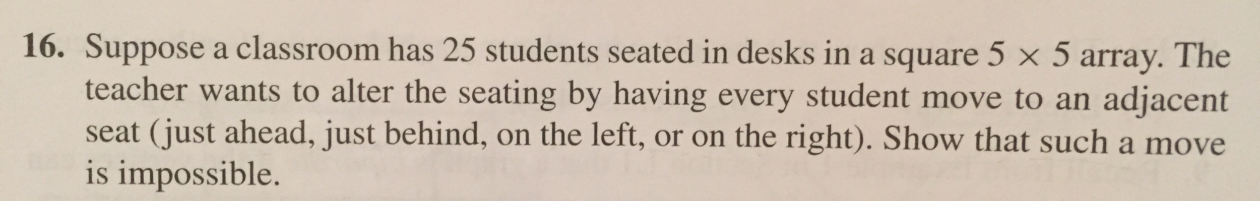 Solved Suppose a classroom has 25 students seated in desks | Chegg.com