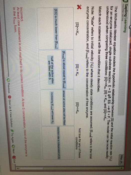 Solved The Michaelis Menten Equation Models The Hyperbo